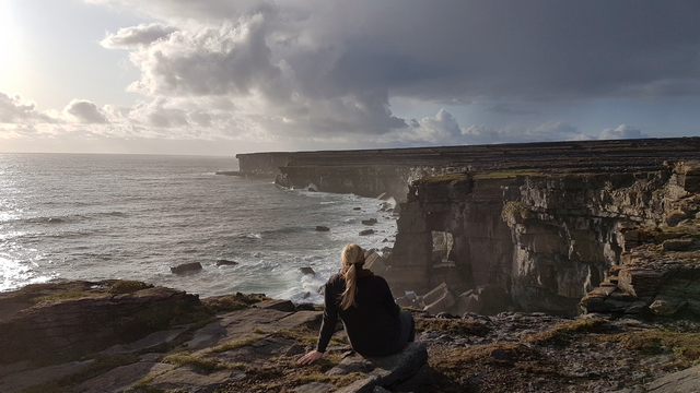 Cliffs near the Black Fort on Innishmore in Ireland