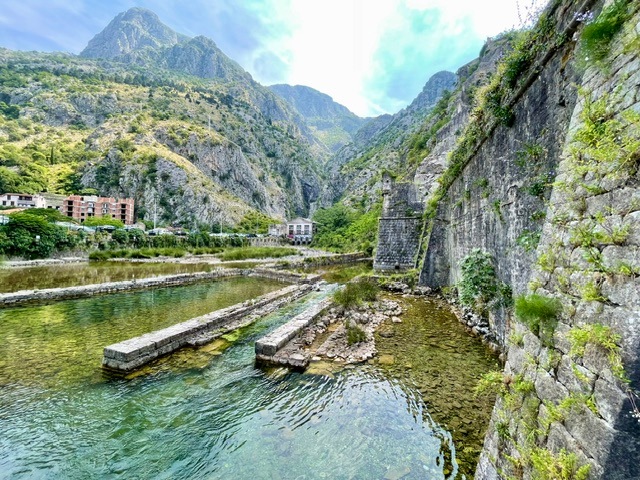 River by Historic Old Town of Kotor, Montenegro