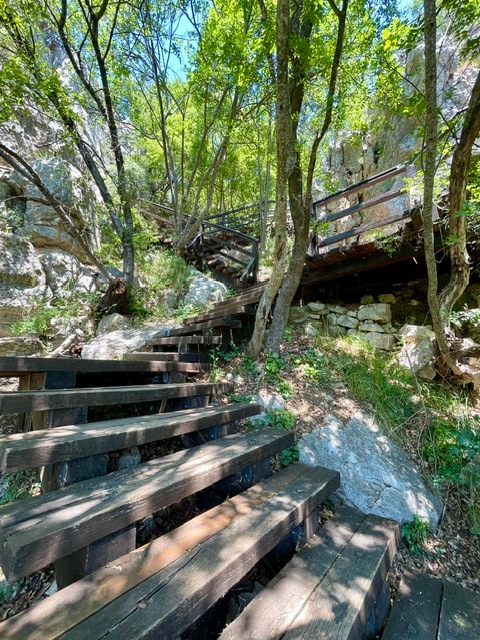 Krka National Park - Roski Slap Cave hike - so many stairs!