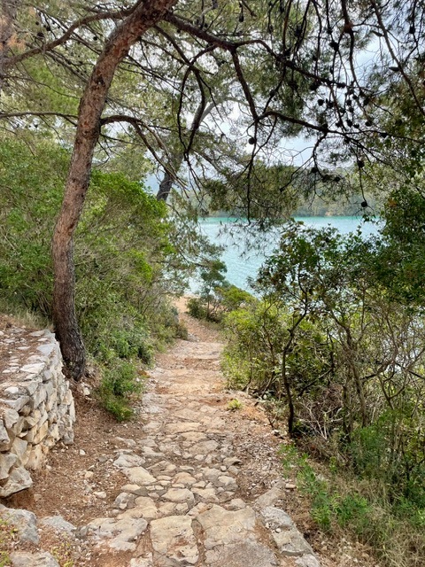 Hiking in Mljet, Dalmatian Islands, Croatia.