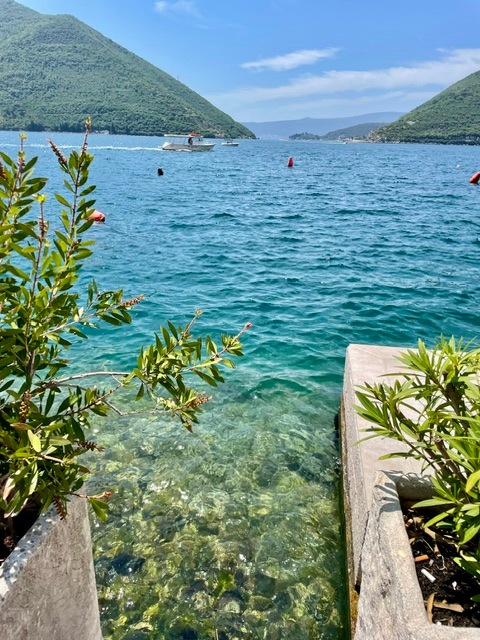 Clear blue waters of Perast, Montenegro
