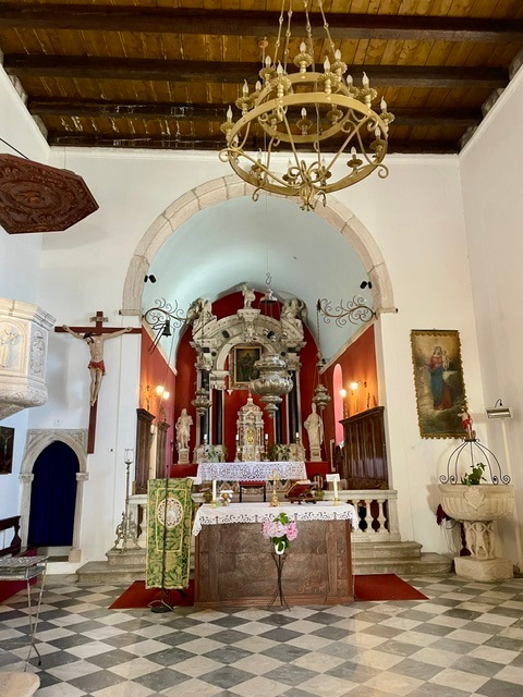 Church interior of Perast, Montenegro