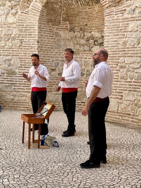 Split, Croatia - Klapa performance in Diocletian's Palace
